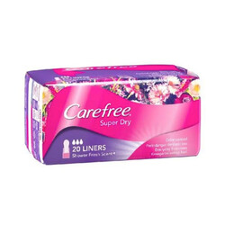 Carefree Super Dry Panty Liners Shower Fresh Scent - Irritation Free Protection - 20 Liners