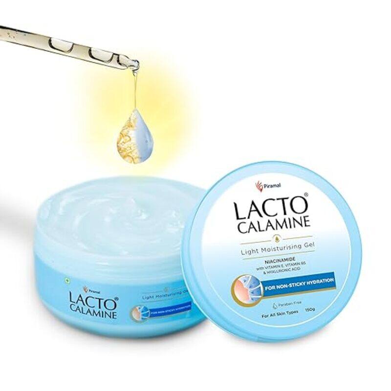 

Lacto Calamine Light Moisturising Gel Niacinamide with Vitamin E, Vitamin B5 & Hyaluronic Acid - For Non-Sticky Hydration - Paraben Free - For All Ski