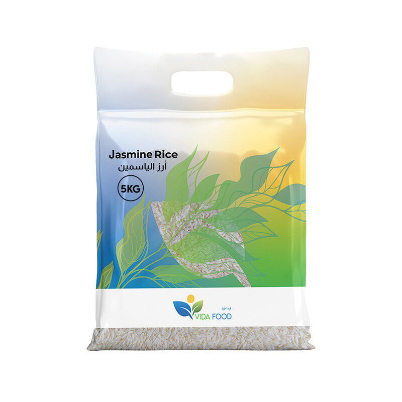 

Vida Food Jasmine Rice - Long Grain with Floral Aroma - Commonly Use in Thai and Vietnamese Dishes - 5kg