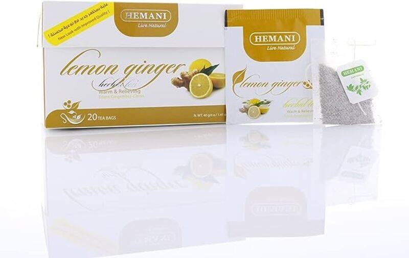 

Hemani Honey & Ginger Herbal Tea - Deeply Soothing - Promotes Weight Loss - Aids Digestion - 20 Tea Bags - 40gms