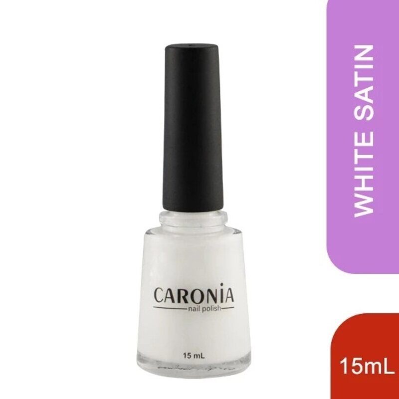 

Caronia Nail Polish White Satin Regular - Easy to Apply - Quick Drying - Long-lasting Formula - 15 ml