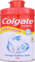 Colgate Tooth Powder - Super Rakshak - For Stronger & Healthier Teeth - Enriched with Calcium & Minerals - 100 g