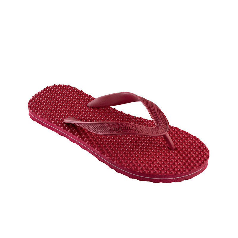 Ajanta Hawai - EVA (Ethylene Vinyl Acetate) Rubber Slippers - Acupressure - Specially Designed To Increase Blood Flow Into Your Body - For Men & Women- Size (8 - US Men's) - Red