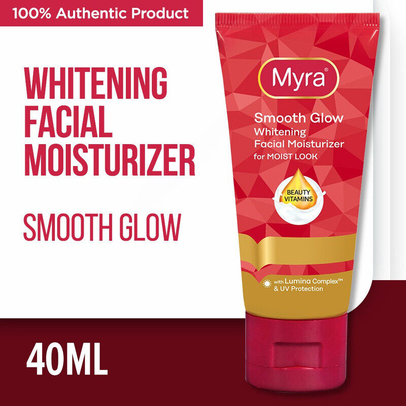 

Myra Smooth Glow Whtening Facial Moisturizer - For a Moist Glow Complexion - Moisturizes for Smooth, Healthy & White Skin - Has UV Protection - 40ml