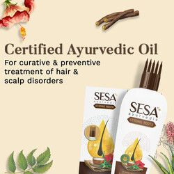 Sesa Ayurvedic Strong Roots Hair Oil - Hair Strenghtening Reduces Hairfall - No Mineral Oil Hair Oil For Women And Men - 100 ml