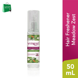 Vitress Hair Freshener Meadow Zest - Eliminates Unwanted Ordors - Keeps Hair Smooth & Shiny - With Anti-Bacterial Actives - 100ml