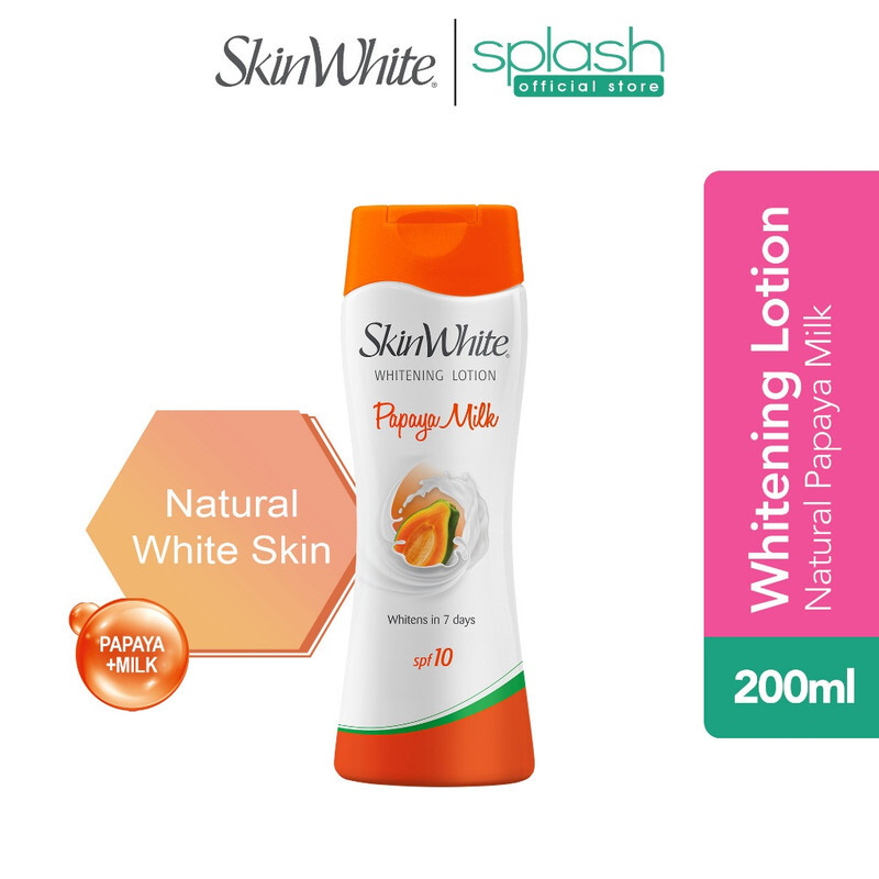 Skin White Whitening Lotion Papaya Milk SPF 10 - Whitens Skin in 7 Days - For Lighter, Softer and Healthier Skin - 200ml