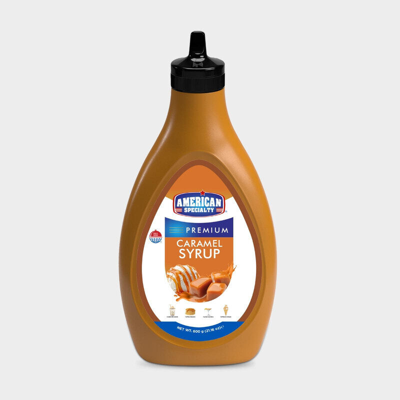 

American Specialty Premium Caramel Syrup - For Making Cocktails, Milkshakes & Smoothies - For Garnishing Ice Cream & Desserts - 600 g