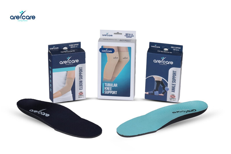Arecare Tubular Knee Support - Supports Knee Joint - Provides relief from Knee Pain - Reduces Swelling - For Athritis, Sprain & Strain in Knee, Patella Injury & Inflammation in Knee - Tan, Size XL