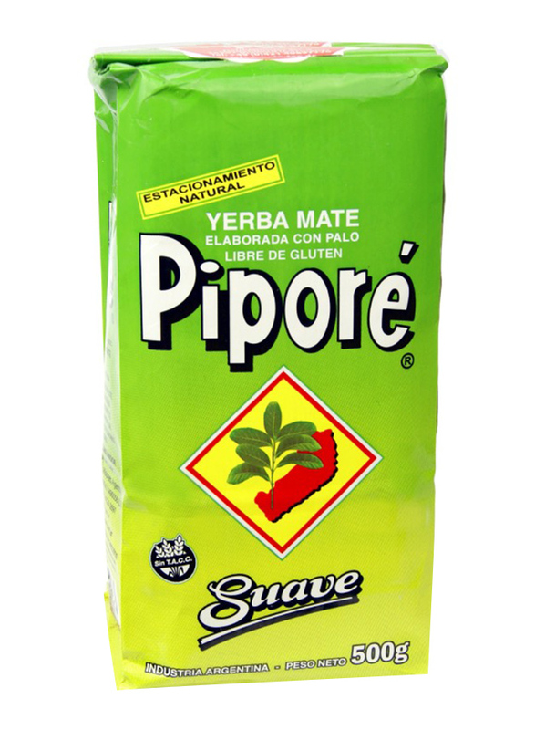Pipore Yerba Mate Suave Packet Original Organic Hot and Cold Tea, 500g