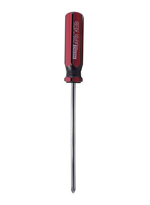 Hero Shining Line Colour Screwdrivers, 6400-12-inch*#2, Red/Black