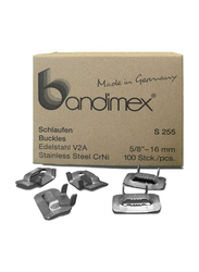 Bandimex 100-Piece Schlaufen Buckles, Silver