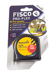 Fisco 3-Meter Proflex Measuring Tape, Black/Yellow