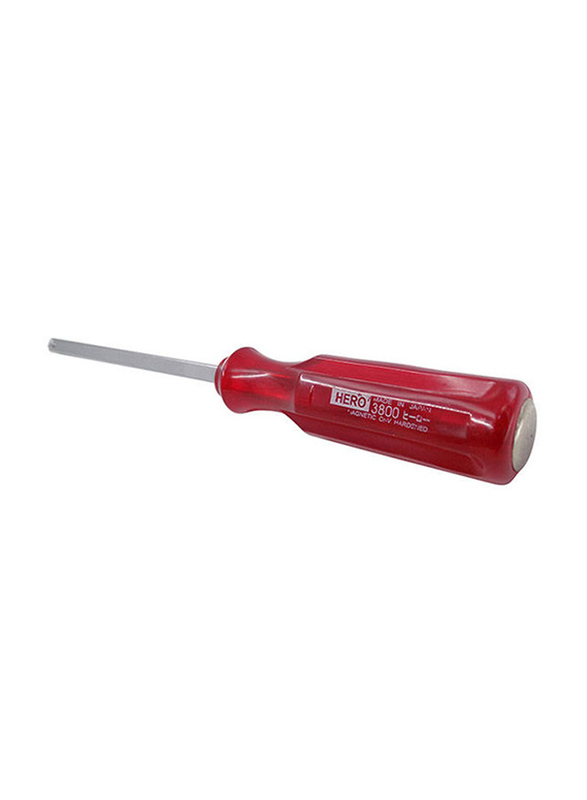 Hero 8-inch Square Shank Go-Thru Screwdriver Star, Red