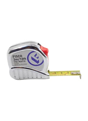 Fisco 3-Meter Trimatic Measuring Tape, Silver