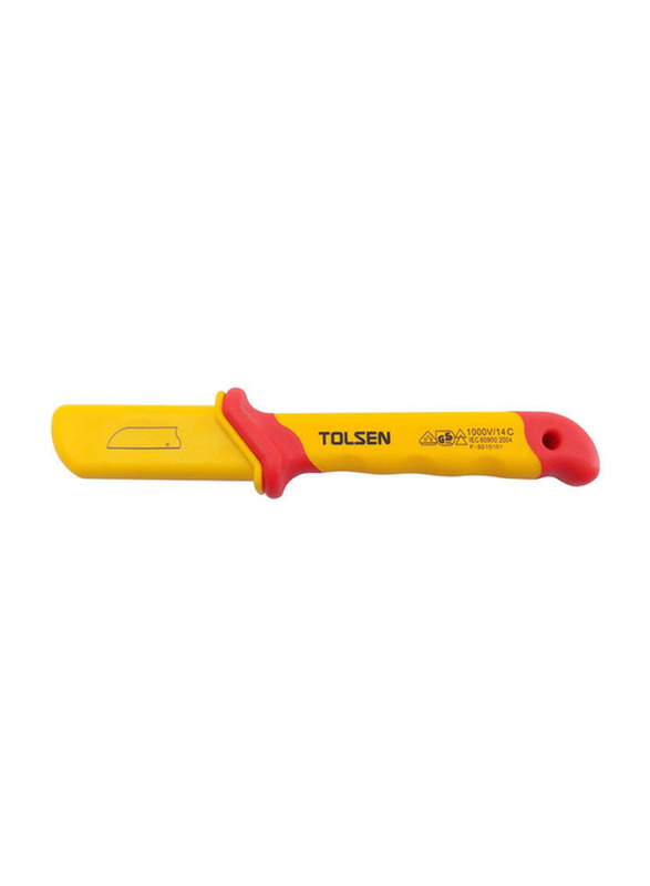 Tolsen Injection Insulated Knife, Silver/Red/Yellow