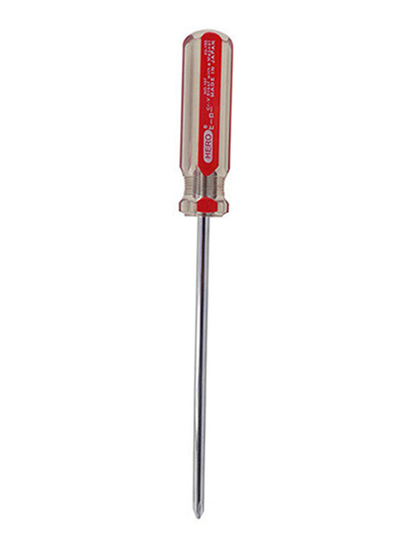Hero 5-inch Crystal Line Colour Screwdriver, Red