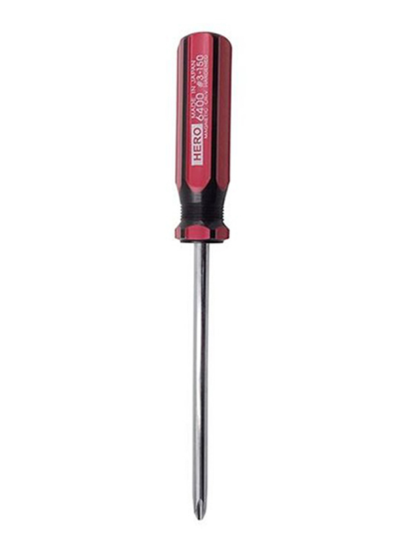 Hero Shining Line Colour Screwdrivers, 6400-8-inch*#3, Red/Black