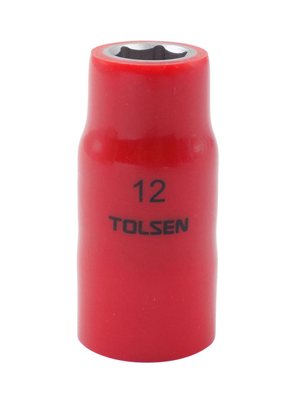 Tolsen Insulated Drive Socket, Red