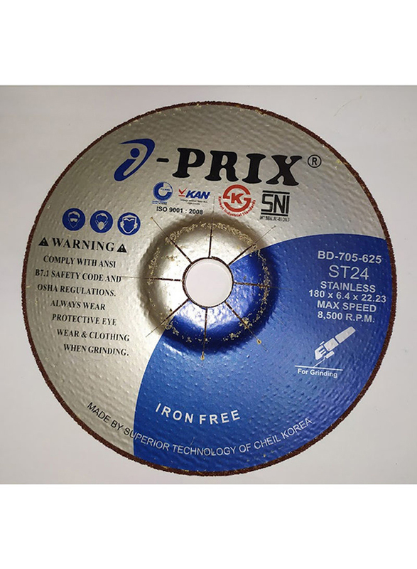 Prix 7-inch Stainless Steel Grinding Wheel, Multicolour