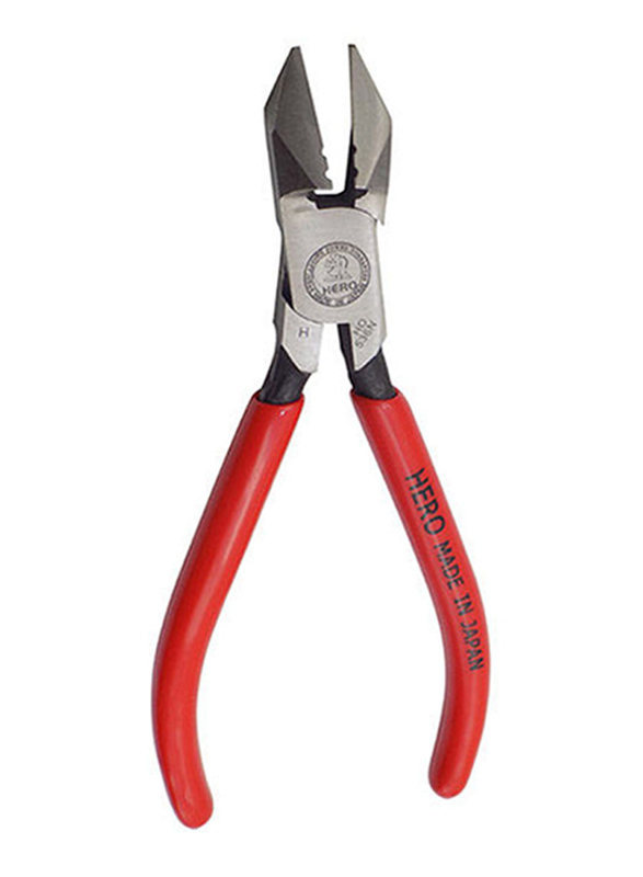 Hero 6-inch Slant Edge Diagonal Cutting Nipper, Red