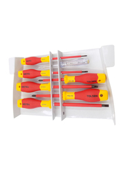 Tolsen 7-Piece Insulated Screwdriver Set, Red/Yellow