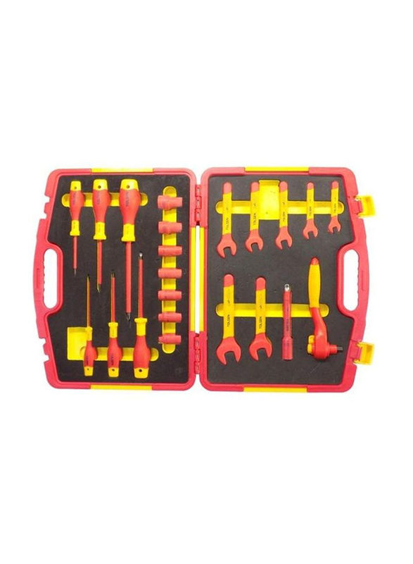 Tolsen 22-Piece Injection Insulated Set, Red/Yellow