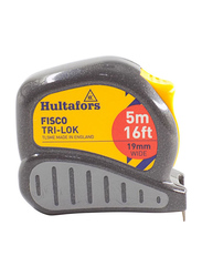 Fisco 5-Meter Trilok Measuring Tape, Grey/Yellow/Black