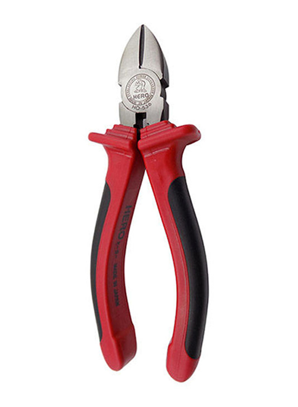 Hero 5-inch Diagonal Cutting Nipper, Black/Red