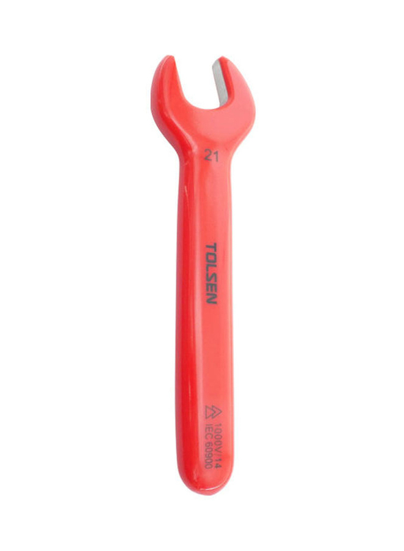 Tolsen 6mm Dipped Insulated Open End Wrench, Red