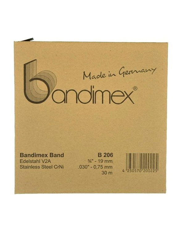 Bandimex 3/4-inch Stainless Steel Band Heavy Duty, Silver