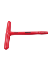 Tolsen 10x200mm Vde Dipped Insulated T-Socket Wrench, Red