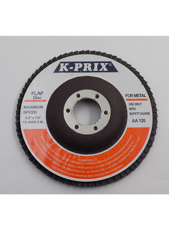 Prix 4 x 1/2-inch Metal Flap Disc, 120 Grade Multicolour