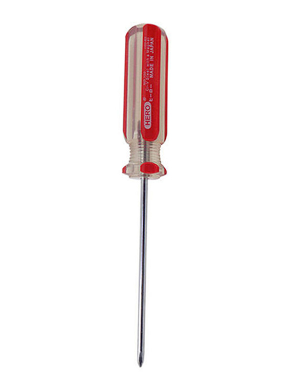 Hero 2.5-inch Crystal Line Colour Screwdriver, Red