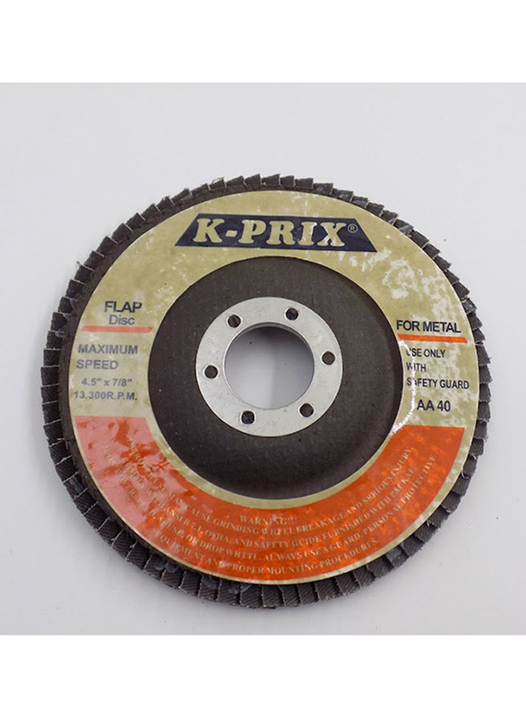 Prix 4-1/2-inch Metal Flap Disc, 40 Grade Multicolour