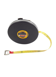 Fisco 30-Meter Fibar Measuring Tape, Black/Yellow