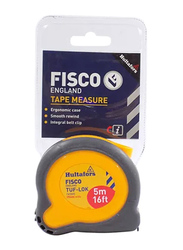 Fisco 5-Meter Tuflok Measuring Tape, Grey/Yellow