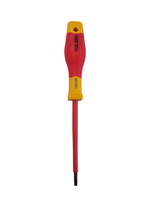 Tolsen Tx Screwdriver, T20 x 100mm, Red/Yellow