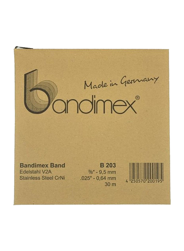 Bandimex 3/8-inch Stainless Steel Band Heavy Duty, Silver