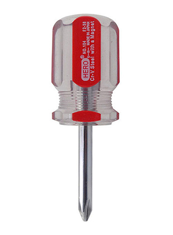 Hero 1.5-inch Crystal Line Colour Screwdriver, Red