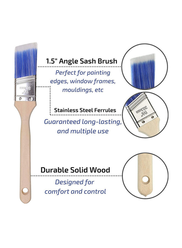 Woodstock Penne Paint Brush, 1.5 inch, Blue