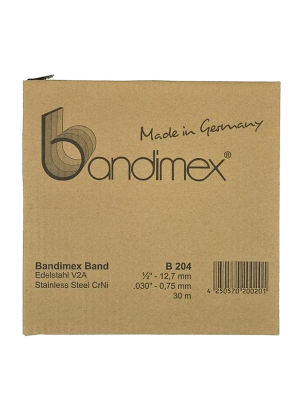 Bandimex 1/2-inch Stainless Steel Band Heavy Duty, Silver