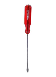 Hero 4-inch x 6mm Sqaure Shank Go-Thru Screwdriver Flat, Red