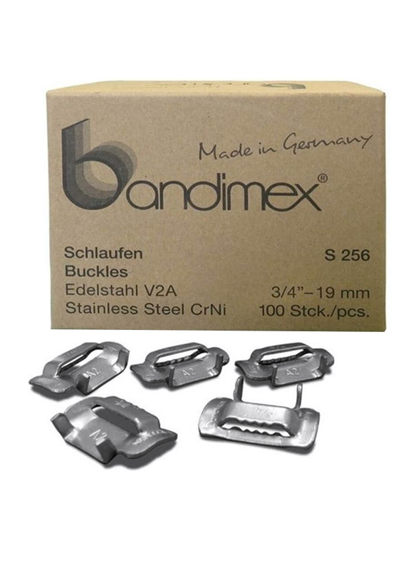 Bandimex 100-Piece Schlaufen Buckles, Silver