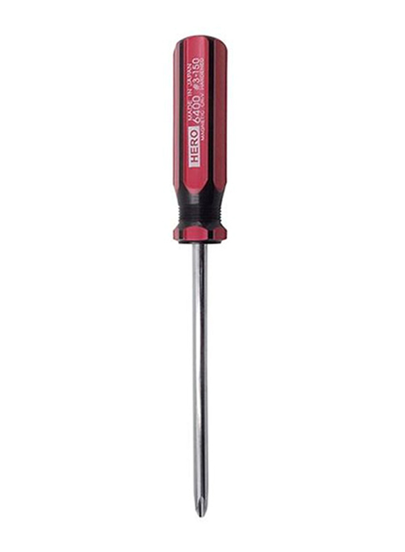 Hero Shining Line Colour Screwdrivers, 6400-12-inch*#3, Red/Black