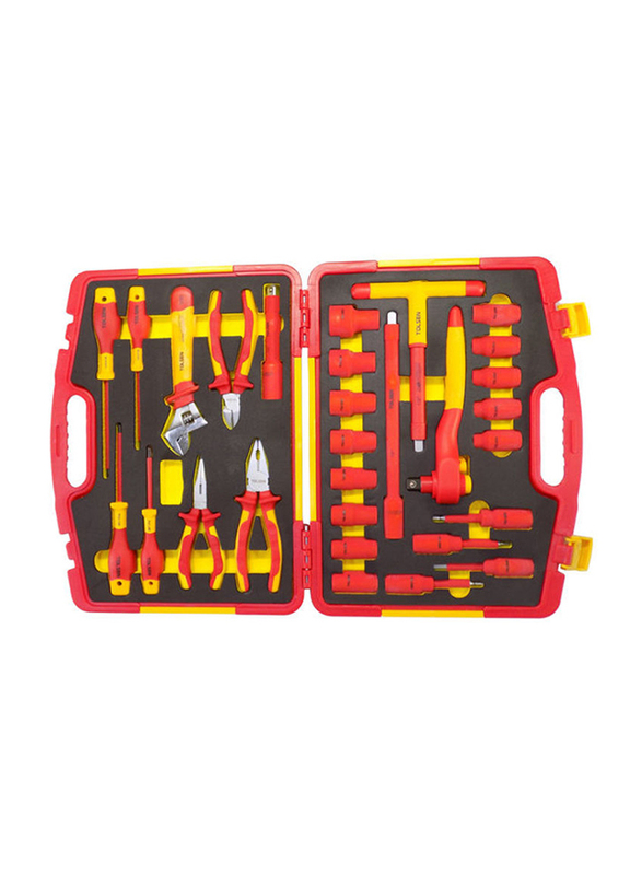 Tolsen 29-Piece Injection Insulated Set, Red/Yellow
