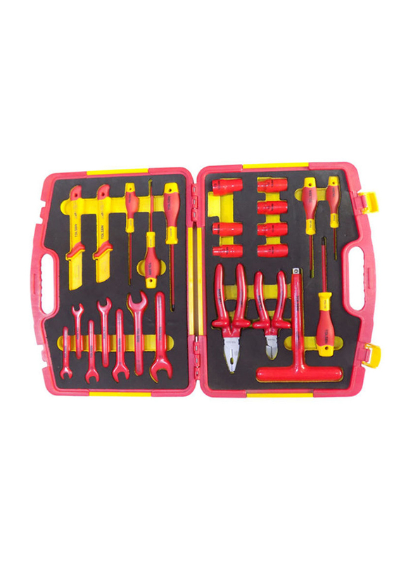 Tolsen 25-Piece Insulated Set, Red/Yellow