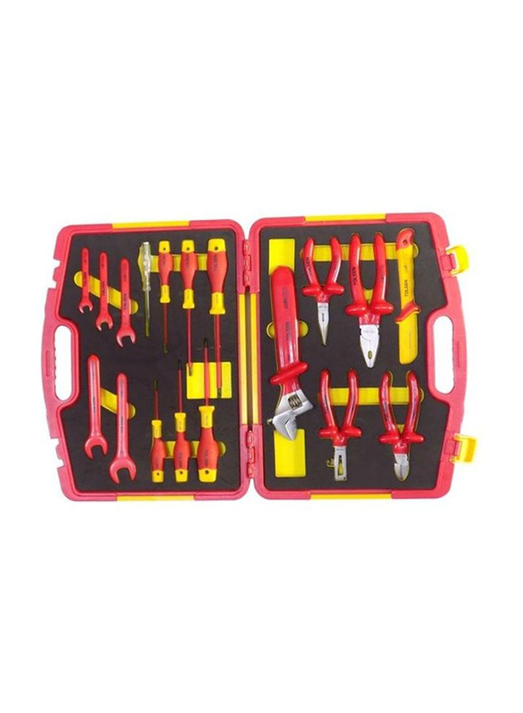 Tolsen 18-Piece Insulated Hand Tools Set, Red/Yellow