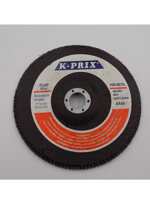 Prix 7-inch Metal Flap Disc, 60 Grade, Multicolour