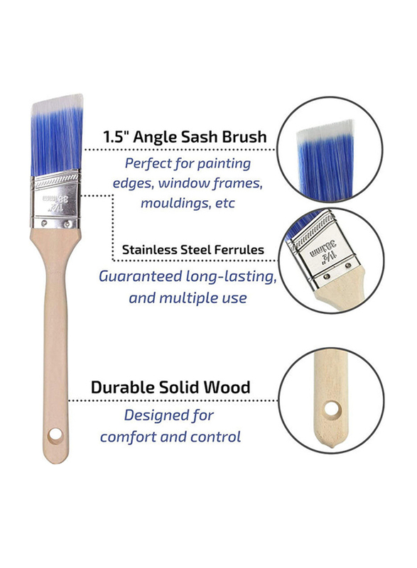 Woodstock Penne Paint Brush, 1 inch, Blue